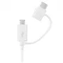 USB kabelis Samsung EP-DG930 1,5m USB A USB C/Micro-USB B balts