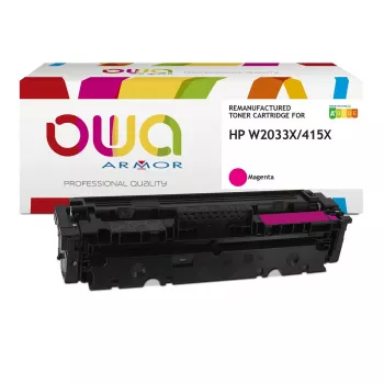 Toner OWA Armor saderīgs ar HP W2033X 415X 6000st 1000 lapas sarkans/fuksīna