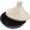 Čuguna tadžīns Staub 20 cm apaļš krēmkrāsā, modelis 40509-394