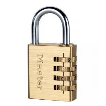 Kombinētā piekaramā atslēga MASTER LOCK 40mm misiņa apdare pašnovietošanai