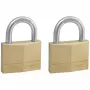Piekaramā atslēga MASTERLOCK 50 mm masīva misiņa korpuss, 2 gab. iepakojumā, cilindrisks kāts