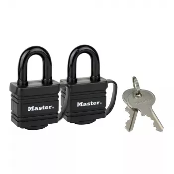 Piekaramā atslēga MASTER LOCK 7804EURT 2 x 40 mm laminēts tērauds melns