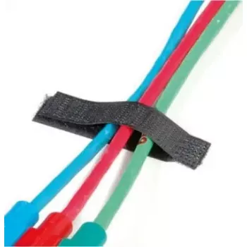 Velcro kabeļu organizators ONE-WRAP plakans aptinums 16 x 70 mm melns, viens