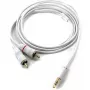 RCA audio kabelis Inakustik 3m 2 x RCA 3.5mm Balts