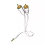 Audio kabelis Inakustik 00310005 5m 3.5mm 2 x RCA Balts