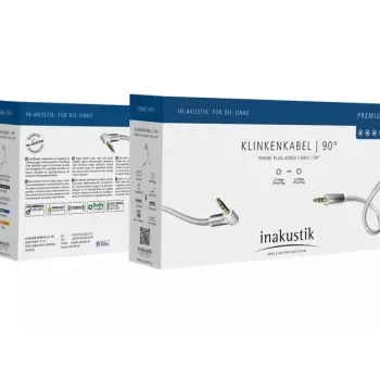 Audio kabelis Inakustik 004104015 1,5m 3,5mm Sudraba balts