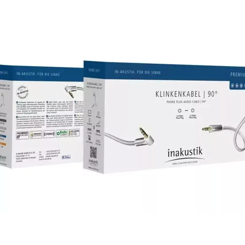 Audio kabelis Inakustik 004104015 1,5m 3,5mm Sudraba balts
