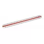 Lineāls Wedo 52 55001 300 mm plastmasas sarkans balts 1 gab.
