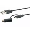 USB kabelis Schwaiger CK 3112 USB 2.0 1m USB A Micro-USB B Melns