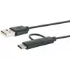 USB kabelis Schwaiger CK 3112 USB 2.0 1m USB A Micro-USB B Melns