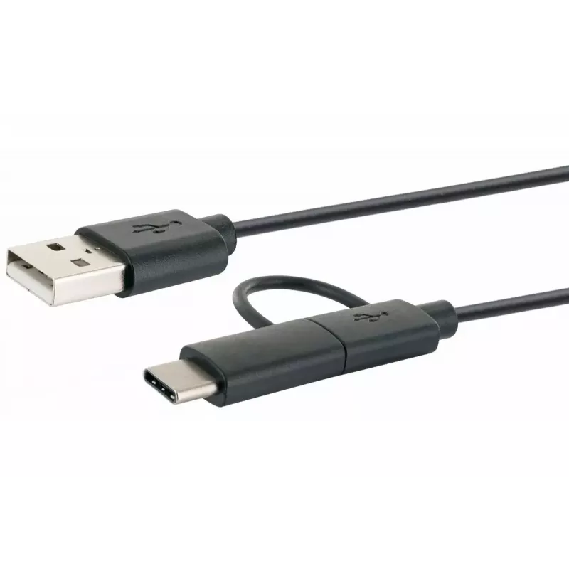 USB kabelis Schwaiger CK 3112 USB 2.0 1m USB A Micro-USB B Melns