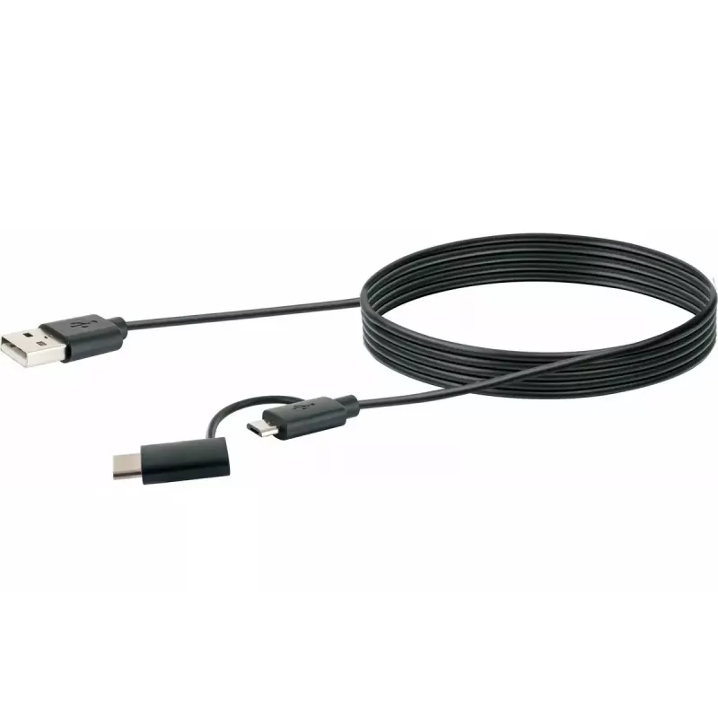 USB kabelis Schwaiger CK 3112 USB 2.0 1m USB A Micro-USB B Melns