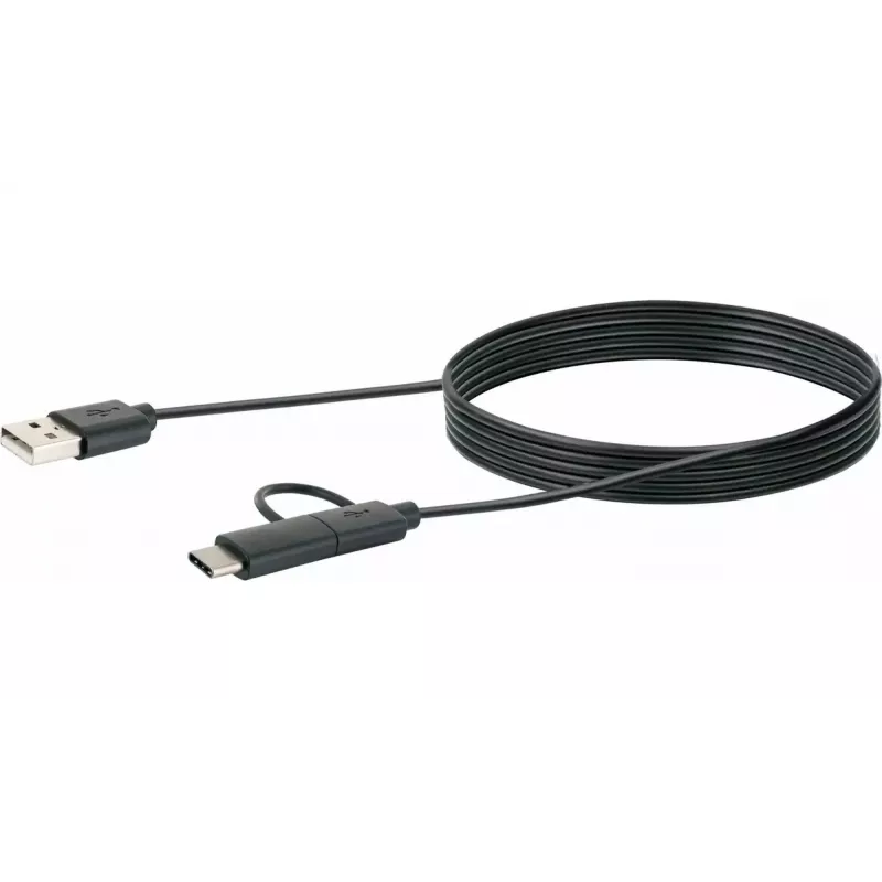 USB kabelis Schwaiger CK 3112 USB 2.0 1m USB A Micro-USB B Melns