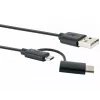 USB kabelis Schwaiger CK 3112 USB 2.0 1m USB A Micro-USB B Melns