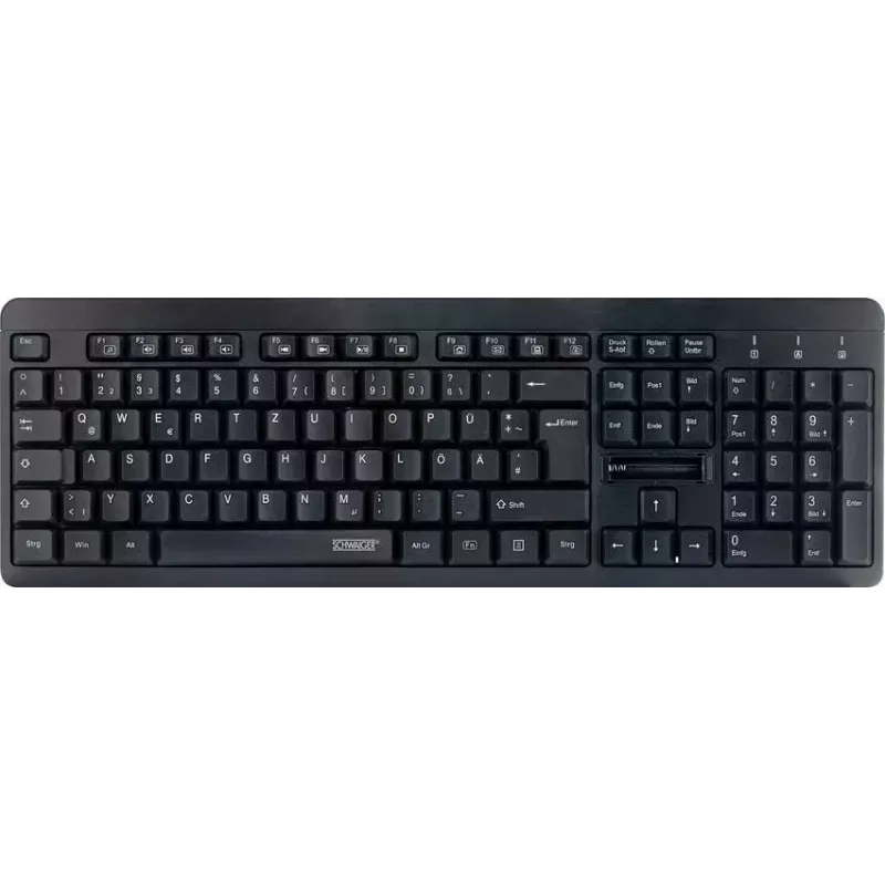 Bezvadu tastatūra Schwaiger WKB1000 013 QWERTZ vācu melna
