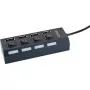 USB centrmezgls Schwaiger UH4013 2.0 480 Mbit/s Melns