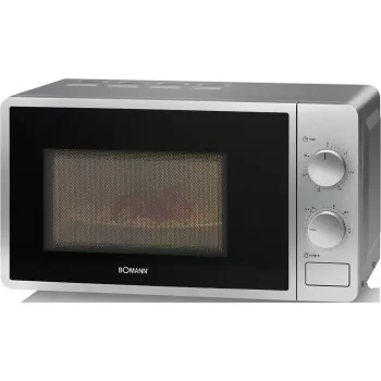 Galda solo mikroviļņu krāsns Clatronic Bomann MW 6014 CB — 20 L, 700 W, rotējoša vadība, sudrabota