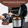 Pilienveida kafijas automāts BOMANN KA6066CB 1,2 l ūdens tvertne, 10 krūzes, melns un nerūsējošais tērauds