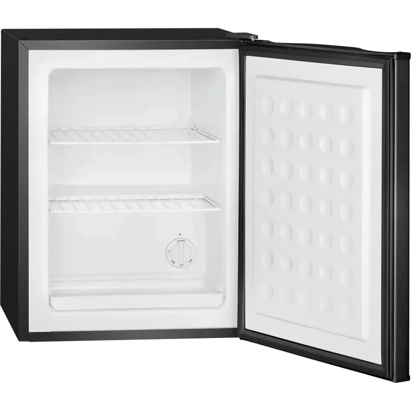 Vertikālā saldētava BOMANN GB 7236, 42 L, melna, manuāla atkausēšana, ≤ -18 °C, bezpakāpju vadība