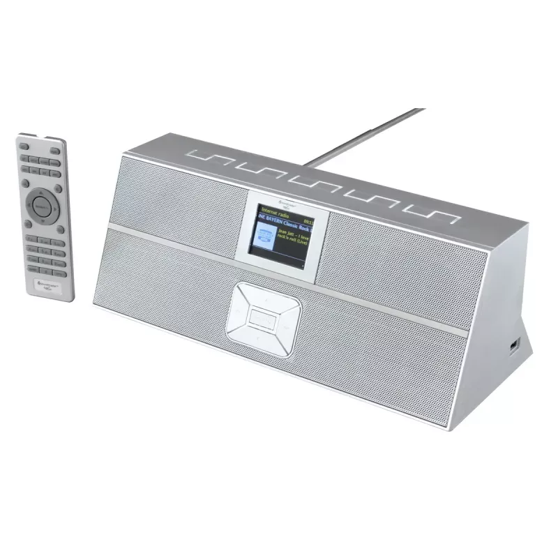 Interneta radio Soundmaster IR3300SI — Digitālais uztvērējs, DAB+ un FM, 20 W RMS, daudzkrāsu TFT displejs, USB-A, pelēks