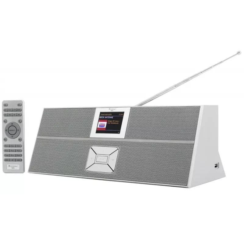 Interneta radio Soundmaster IR3300SI — Digitālais uztvērējs, DAB+ un FM, 20 W RMS, daudzkrāsu TFT displejs, USB-A, pelēks