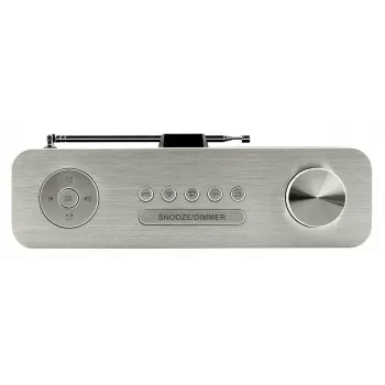 Soundmaster DAB700WE — analogā & digitālā radio (DAB+, FM), 12 W RMS, LCD 2.9 collas, MicroSD, sudraba/balts