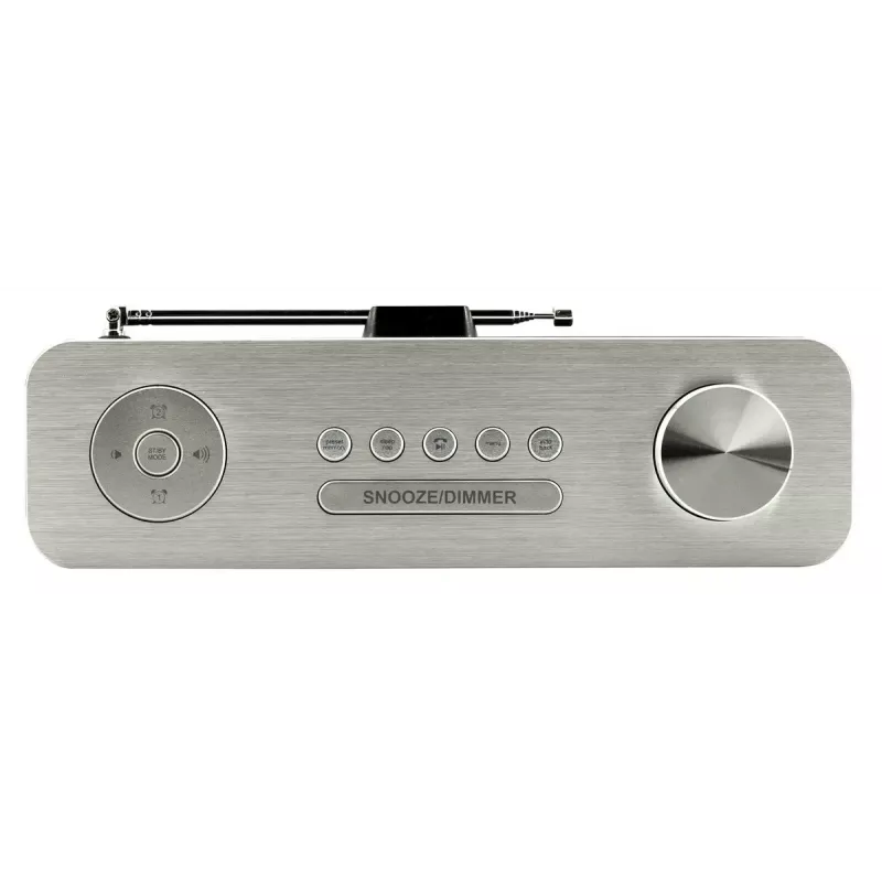 Soundmaster DAB700WE — analogā & digitālā radio (DAB+, FM), 12 W RMS, LCD 2.9 collas, MicroSD, sudraba/balts