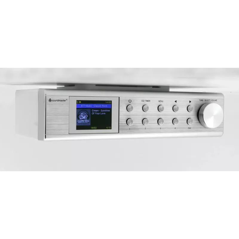 Interneta radio Soundmaster IR1500SI — DAB+/FM digitālais uztvērējs, 3 W, 2 collu TFT displejs, sudraba krāsā