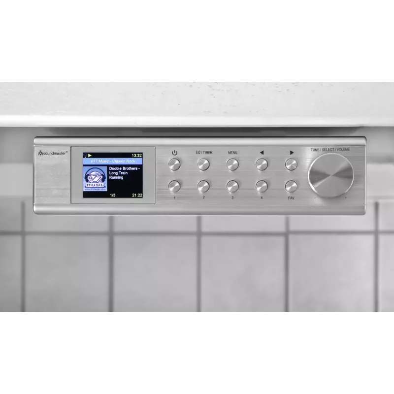 Interneta radio Soundmaster IR1500SI — DAB+/FM digitālais uztvērējs, 3 W, 2 collu TFT displejs, sudraba krāsā