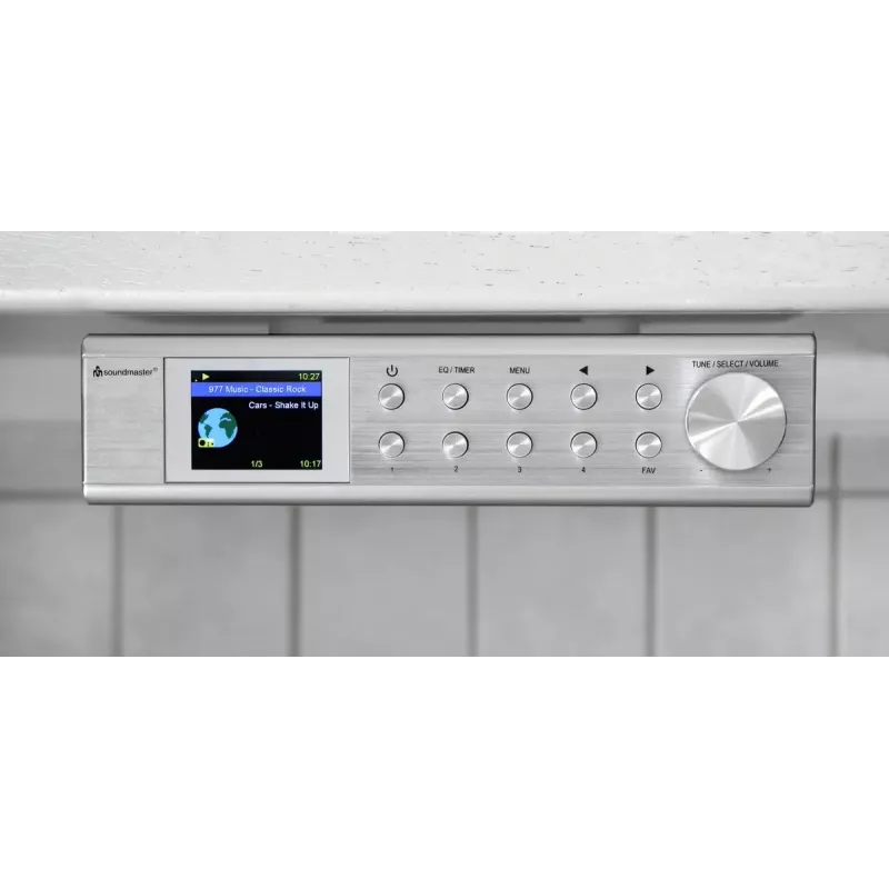Interneta radio Soundmaster IR1500SI — DAB+/FM digitālais uztvērējs, 3 W, 2 collu TFT displejs, sudraba krāsā