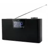 Personālais radio Soundmaster DAB700SW — analogais un digitālais uztvērējs, DAB+ / FM, 12 W, 2,9 collu LCD, MicroSD, melns