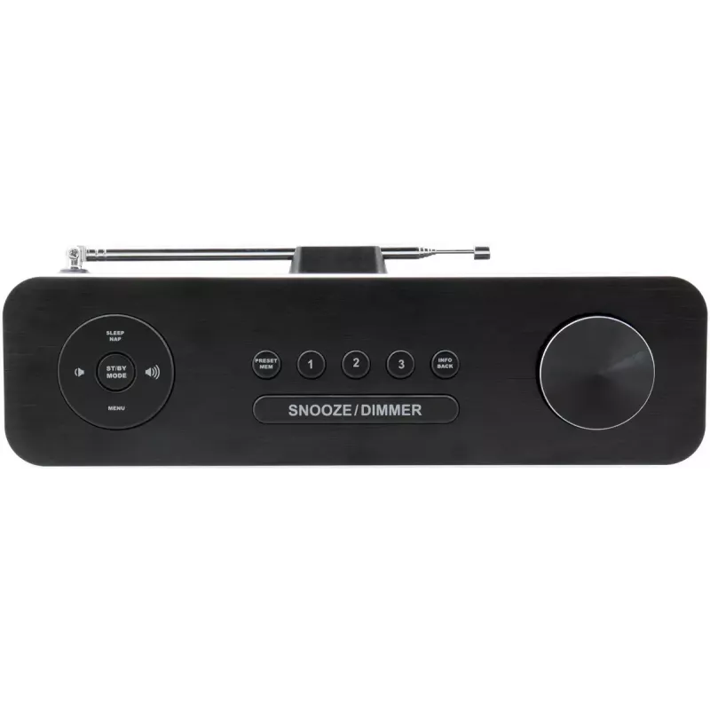 Personālais radio Soundmaster DAB700SW — analogais un digitālais uztvērējs, DAB+ / FM, 12 W, 2,9 collu LCD, MicroSD, melns
