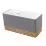 Pulksteņradio Soundmaster UR630WE — FM/PLL/UKW, 6 W RMS, pelēks/balts, maiņstrāvas un AAA bateriju darbināms