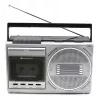 Pārnēsājams kasešu atskaņotājs Soundmaster RR20SI — FM/MW/SW radio, 3 W RMS, 3,5 mm austiņas, melns/sudraba
