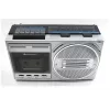 Pārnēsājams kasešu atskaņotājs Soundmaster RR20SI — FM/MW/SW radio, 3 W RMS, 3,5 mm austiņas, melns/sudraba