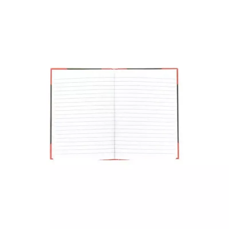 Rakstāmpiezīmju grāmatiņa Bantex 100302813 — A5, 96 loksnes, līniju, 70 g/m², cietie vāki, melns/sarkans
