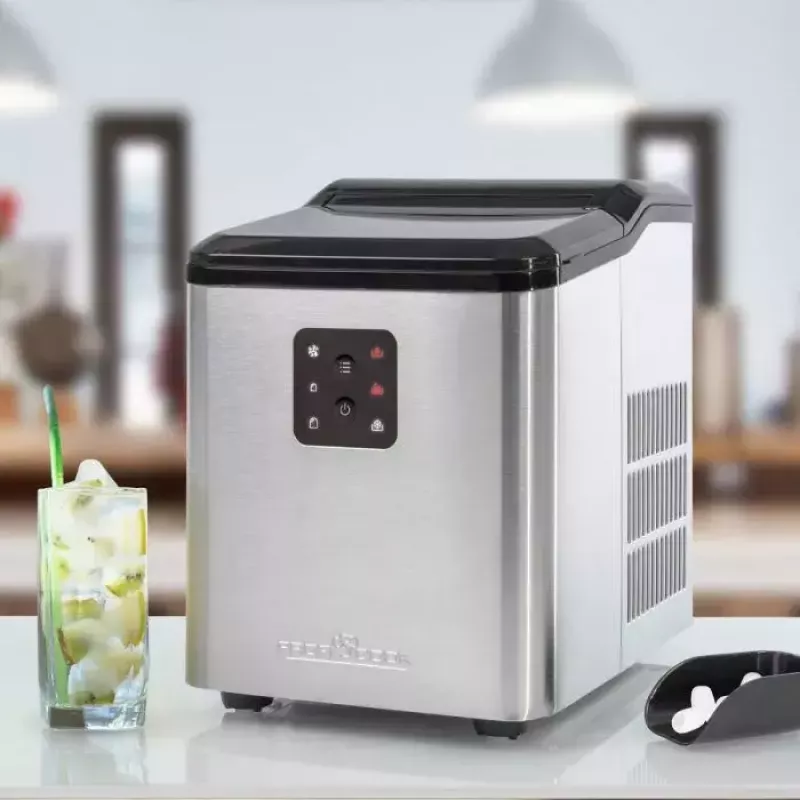 Ledus kubiņu gatavotājs ProfiCook PC-EWB 1253 — 12 kg/24h, 1,5 L tvertne, 2 kubiņu izmēri, 120 W, melns/pelēks
