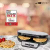 Vafeļu dzelzs CLATRONIC WA3745, 2 vafeles, 1200 W, nerūsējošā tērauda ieliktnis, nepiedegošas plāksnes, pelēks