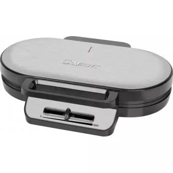 Vafeļu dzelzs CLATRONIC WA3745, 2 vafeles, 1200 W, nerūsējošā tērauda ieliktnis, nepiedegošas plāksnes, pelēks