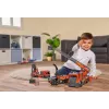 Ugunsdzēsēju mašīna Dickie Toys Scania grozāmo kāpņu automašīna melna pelēka sarkana