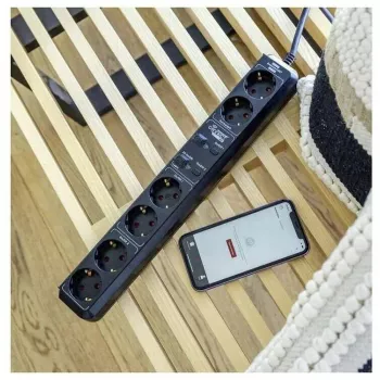 Strāvas sadalītājs Brennenstuhl Eco-Line WiFi 6 ligzdām, 1,5 m kabelis, tālvadība