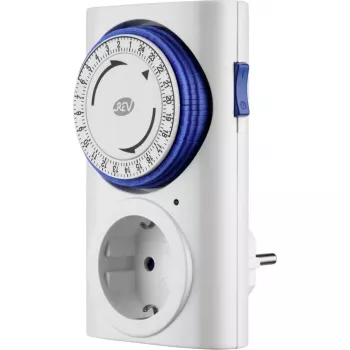 Analog Timer REV 0025400103 WS — mehānisks sienas taimeris, balts
