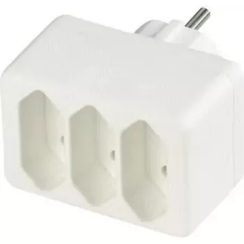 Elektriskais trīskāršais kontaktligzdas adapteris REV modelis 512730777, balts