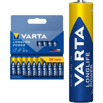 Alkaline baterija Varta Longlife Power Micro AAA LR03 1.5V (viena paka)