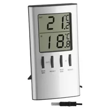 Elektroniskais vides termometrs TFA-Dostmann 30.1027 Iekštelpām Sudraba °C