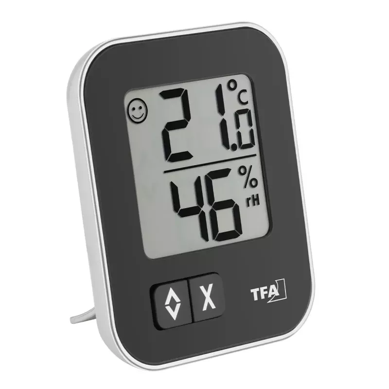 Hygrometer TFA-Dostmann MOXX Hair tension Melns