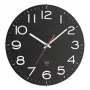 Analogue radio-controlled clock TFA-Dostmann 310mm Melns