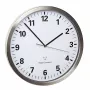 Sienas/galda kvarca pulkstenis TFA 60.3523.02 — Apaļš sudraba/baltā krāsā, 305 mm, AA 1,5 V