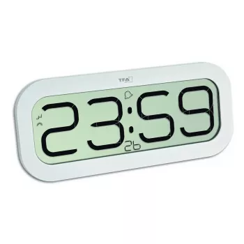 Digitālais pulkstenis TFA-Dostmann 60.4514 Ovāls Balts LCD 321mm