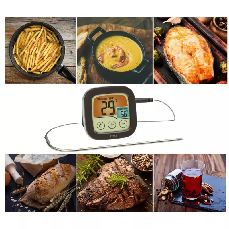 Digitālais BBQ gaļas termometrs tfa dostmann 14.1509.01 — AAA baterija, 72×72×25 mm